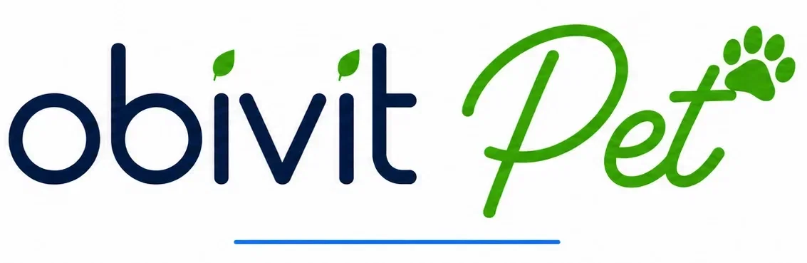 Identidade visual da Obivit Pet, solução inteligente premium para produtos pet em condomínios residenciais.